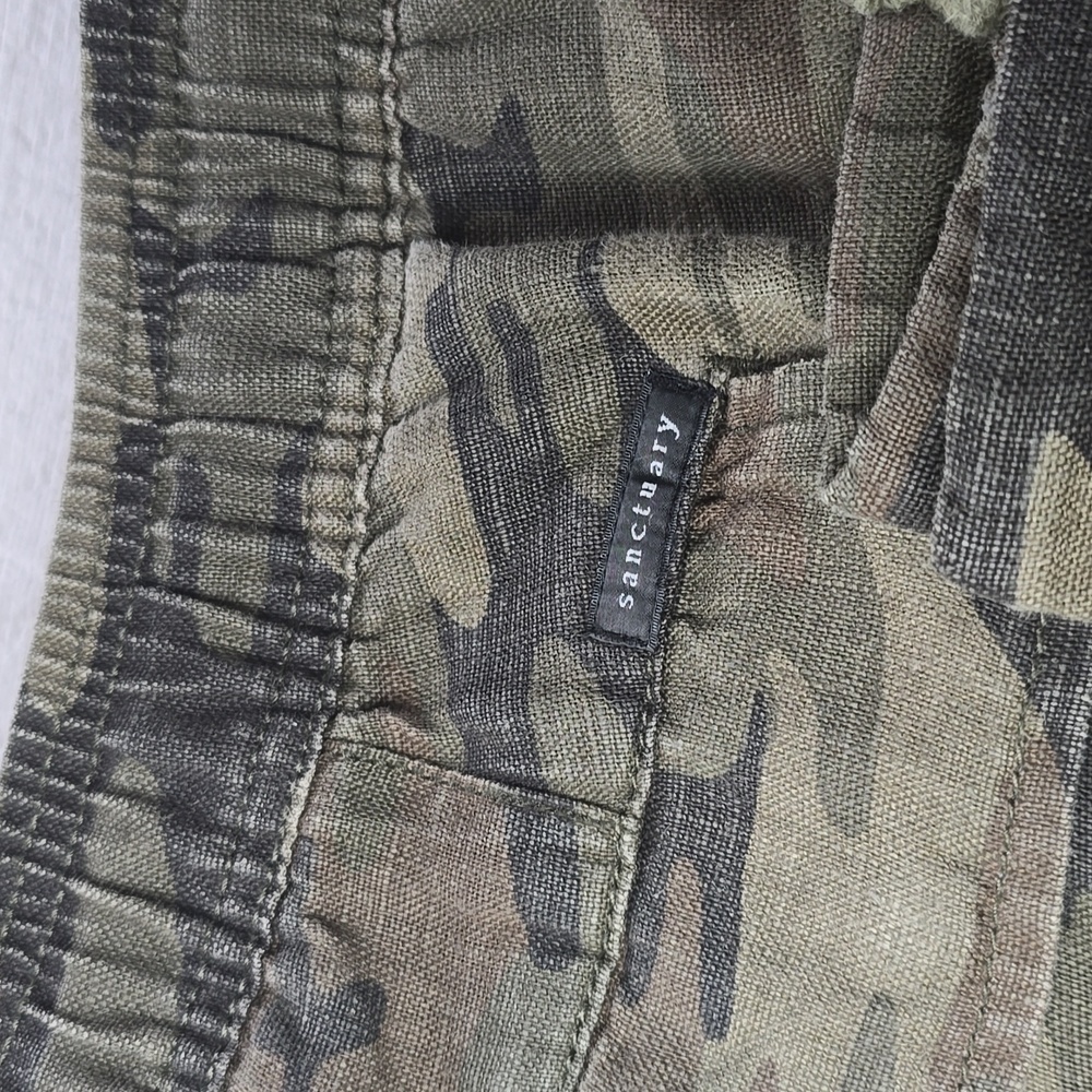 SANCTUARY X Anthropologie Discoverer Linen Camo Cargo Pants Size XS - Picture 14 of 16